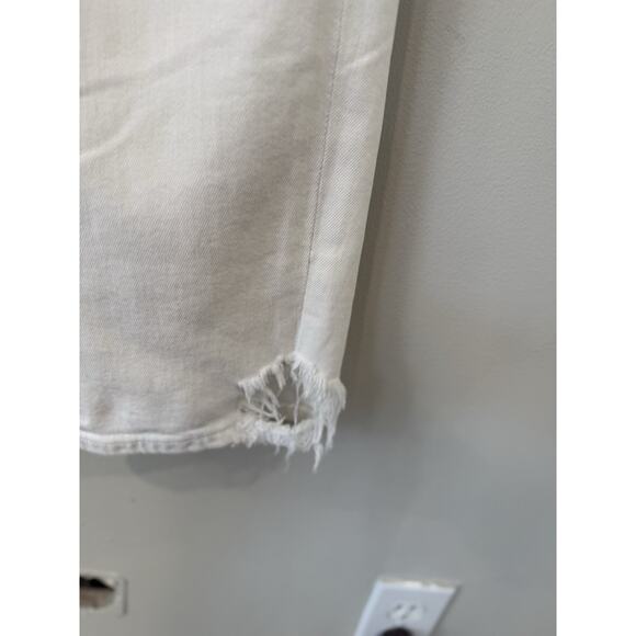 AGOLDE Jeans Womens 27 White Toni Straight Leg High Rise Distressed Hems 2015 - Picture 5 of 12